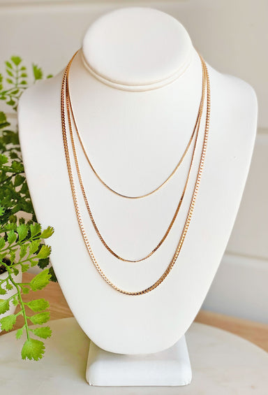 Figure It Out Layered Chain Necklace, gold layered necklace