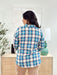 Fireside Talks Flannel, blue, navy, and cream flannel