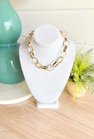 High Hopes Chain Necklace, chunky gold ring chain necklace