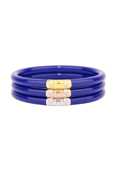 BUDHAGIRL Three Kings All Weather Bangles in Lapis