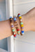 Brighter Days Bracelet Set, different colored beaded bracelets, pull on styling, set of 3