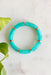 Mollie Acrylic Bracelet in teal, teal and gold acrylic beads