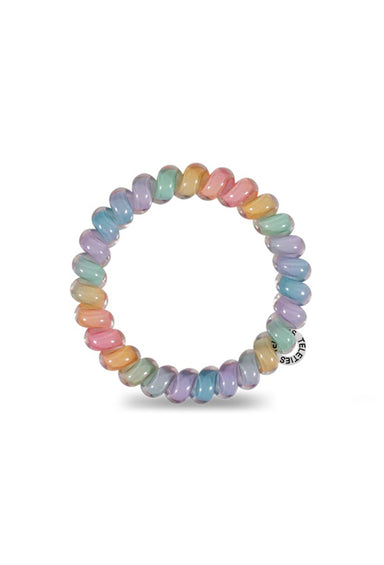 TELETIES Large Hair Ties - Rainbow Road, set of three hair ties, rainbow