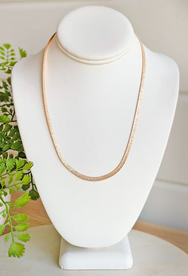A Little Edge Chain Necklace, gold textured neckalce