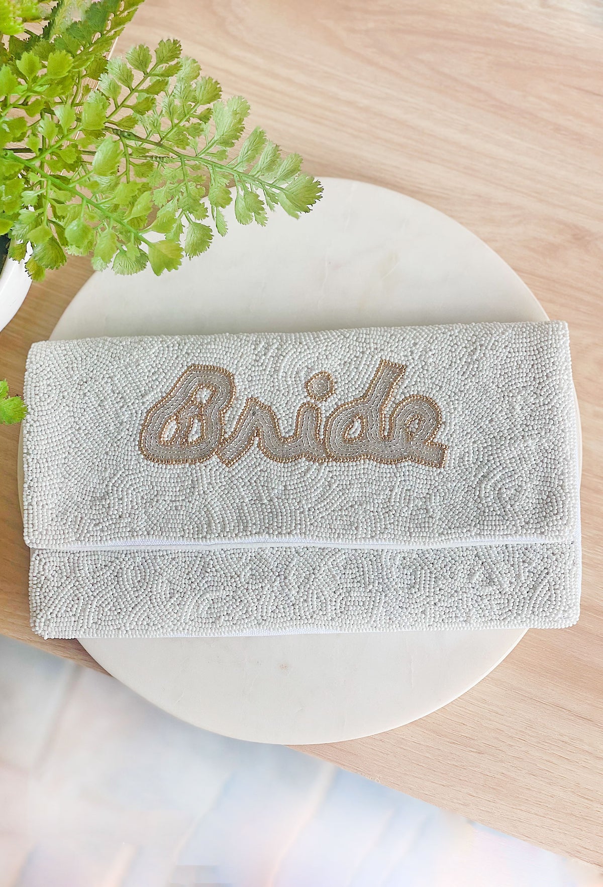 Bride Beaded Clutch Gold - Jackie Z Style Co.