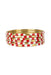 BudhaGirl Veda Bracelet in Red, Pack of six BudhaGirl bangles in gold, white and red