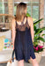Capri Dress in Black, black mini dress with mesh netting detail