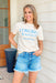 Charlie Southern: Cowgirls Beach Club T-Shirt, cream t shirt with blue lettering
