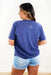 Charlie Southern: Lake Graphic Tee in Blue, blue tee with the word "lake" on front