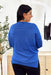 Dreamers Favorite Sweater in Royal Blue, cropped sweater with seam line down the middle of the sweater and ribbing on the hem and wrists
