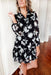 Endless Love Floral Dress, black and white long sleeve floral dress