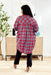 Fall Bonfire Flannel Dress, red, blue, taupe, and black short sleeve flannel 