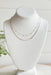 Falling For You Necklace, single dainty gold chain necklace with white beaded detail and a lobster clasp