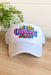 Friday + Saturday: Never Drinking Again Trucker Hat, white hat with "never drinking again" in different colors on front