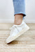 Juniper Star Sneakers in White Beige, cream and white sneaker with pearl detailing and a white star