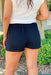 On Repeat Linen Shorts in Black, Linen shorts with a raw hem and an elastic, tie waistband