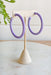 Remi Cable Hoop Earrings in Lavender, cable twist hoop earrings