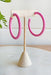 Remi Cable Hoop Earrings in Pink, cable twist hoop earrings