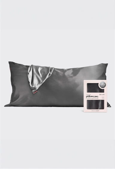Kitsch Satin Pillowcase in Charcoal - King Size