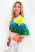 Sparkle Season Top, sequin striped color block short sleeve top