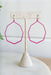 Tulum Toasts Earrings in Fuchsia, hot pink octagonal drop earrings