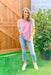 End Of The Day Pullover, light weight color block pullover in the colors pale yellow, light blue, white, and bubblegum pink