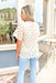 Unfinished Business Top, cream polka dot overlay short sleeve top
