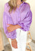 Wishful Thinking Button Up Top, long sleeve button up blouse in lavender