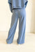 Z SUPPLY Feeling The Moment Sweatpants, light blue wide leg sweatpants with drawstring waist band