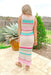 Z SUPPLY Ibiza Stripe Crochet Sweater Dress, midi dress, crochet, scoop neck line, in beige, turquoise, light pink, hot pink, and sage green