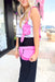 Change It Up Quilted Crossbody in Pink, Pink puffer fold over purse with small wallet attatchment