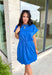 Across The Boardwalk Dress in Blue - Groovy's