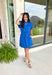 Across The Boardwalk Dress in Blue - Groovy's