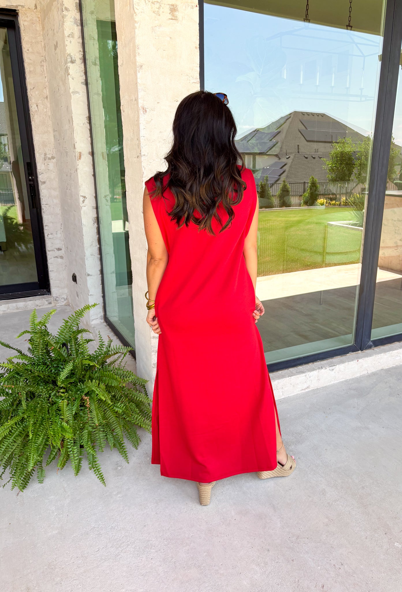 Distant Memory Midi Dress in Red - Groovy's