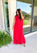 Distant Memory Midi Dress in Red - Groovy's
