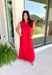 Distant Memory Midi Dress in Red - Groovy's
