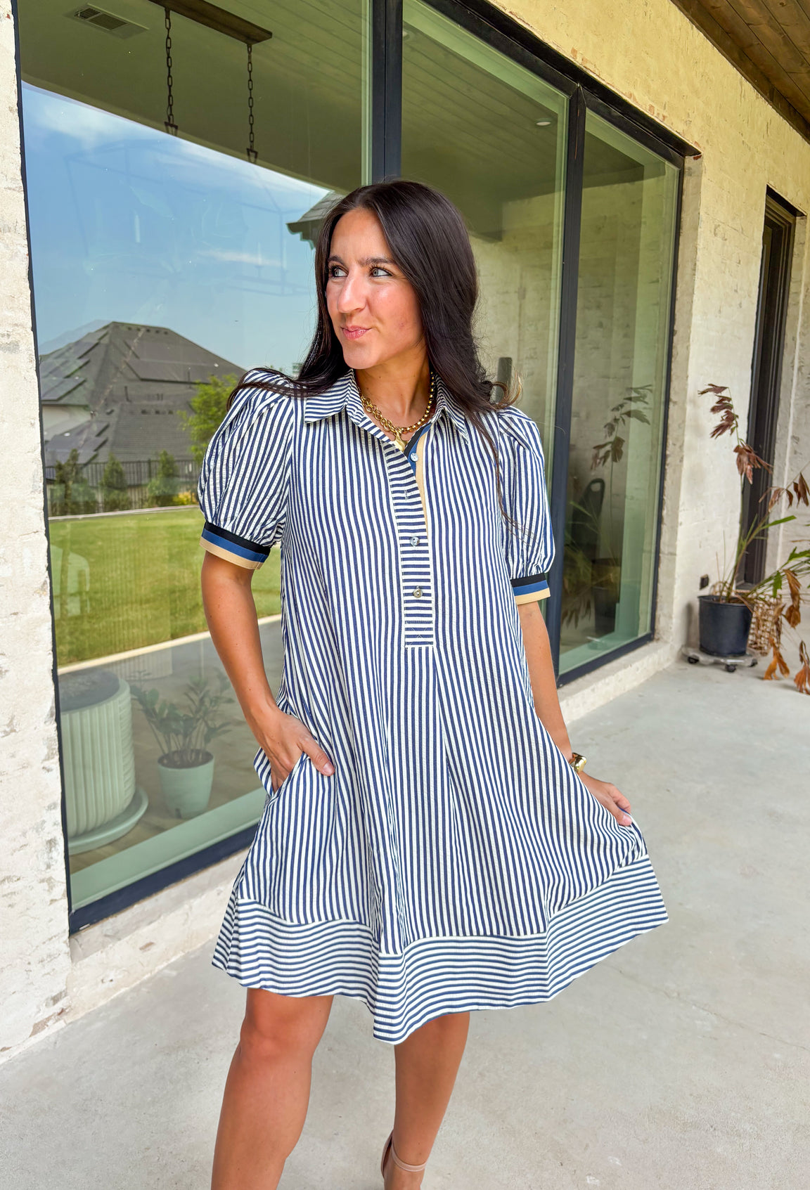 Entro Espresso Lover Collared Dress main image 1