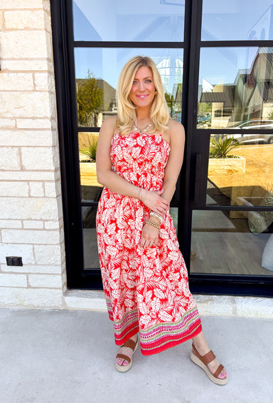 Palm Trees Required Midi Dress - Groovy's
