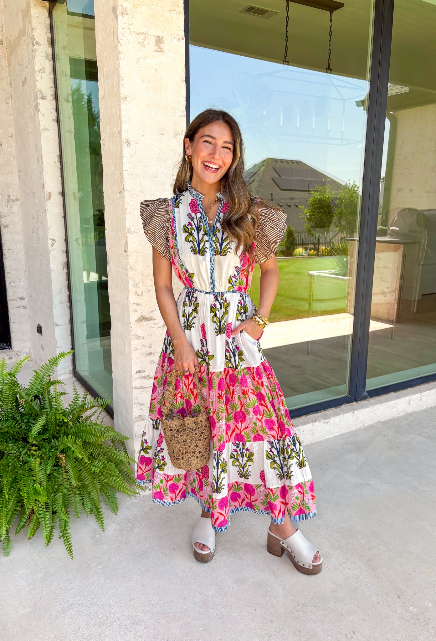 Seize The Day Floral Midi Dress - Groovy's