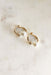 Make It Known Pearl Earrings, gold front back earring with pearls on each end