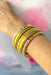 BUDHAGIRL Three Queens Bangles in Yellow Rose