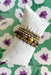 Gwen Beaded Bracelet Set in Brown, set of 5 beaded bracelets, brown gold beads