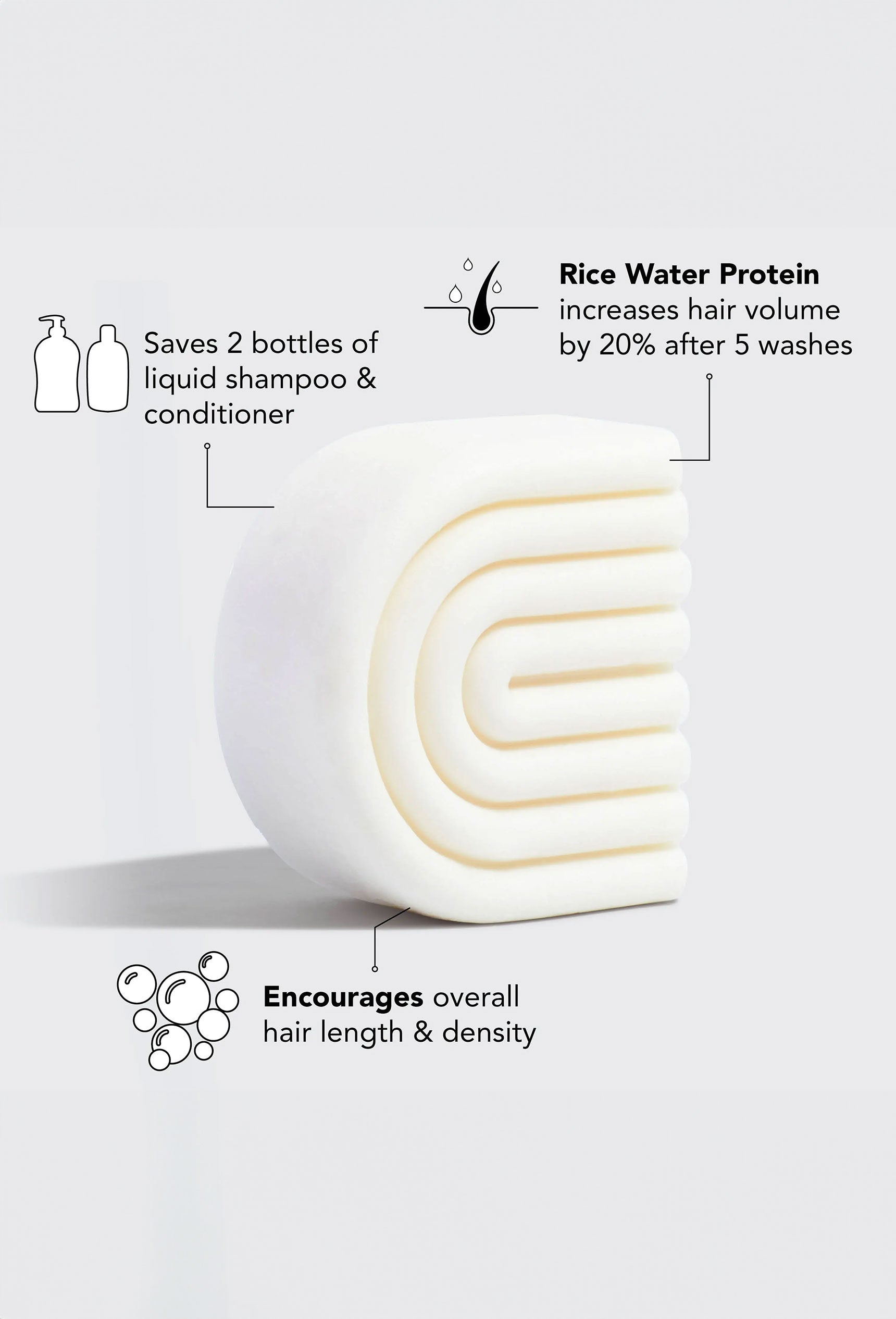 Kitsch Rice Water Conditioner Bar For Hair Growth