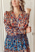 Let It Be Floral Midi Dress, navy, orange, red, brown, and cream floral dress 
