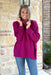 Meet In The Middle Sweater, fuchsia turtle neck sweater