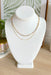 Nobody But You Necklace, grey chainlink bead necklace layered with gold chain necklace set