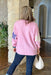 Star Of The Show Sequin Sweater, lilac pink knit sweater with sequin stars 