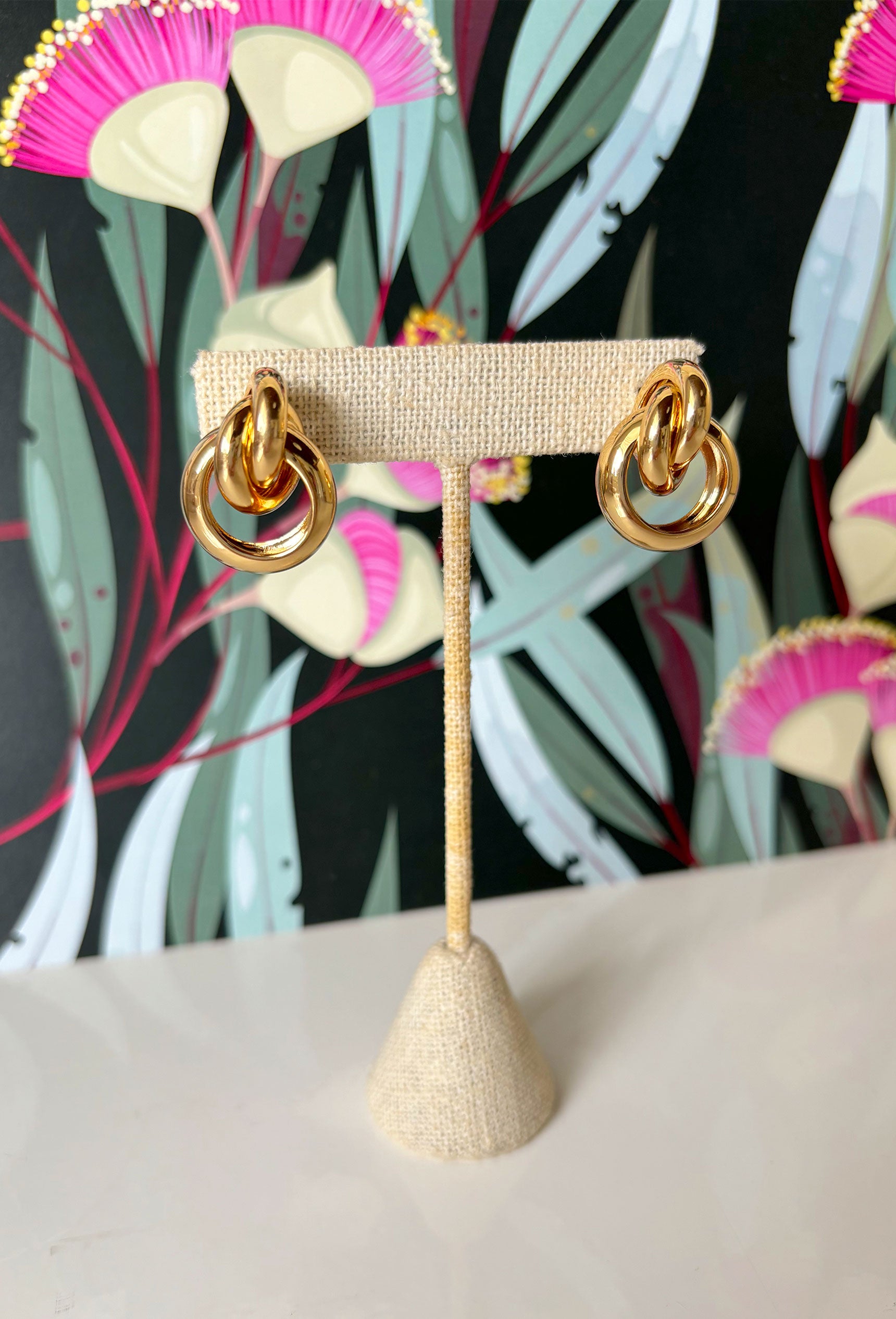Think About It Earrings, gold knotted earrings