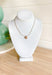 You're Always There Necklace, dainty gold chain with abstract gold shape in the center