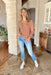 Z SUPPLY Wilder Cloud V-Neck Top in Penny, soft knit long sleeve top with soft v-neck